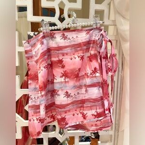 SHEIN Palm-Print Wrap Mini Skirt never worn y2k style